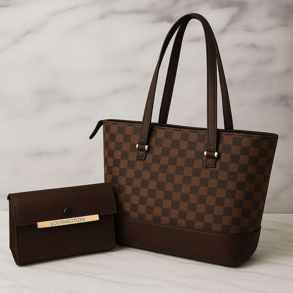 Louis Vuitton Checkered Handbag Set