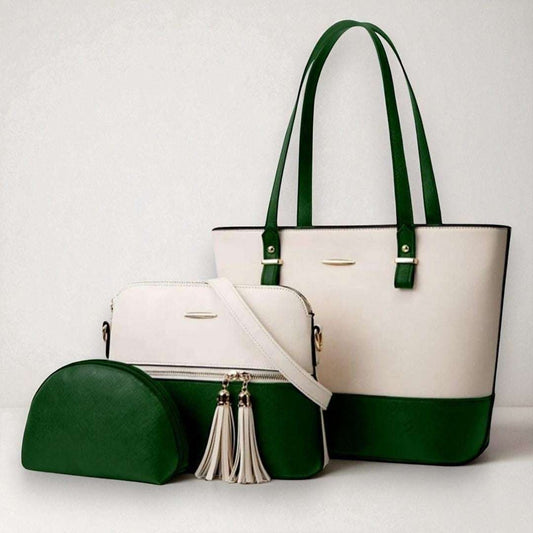 Dual Colored Handbag Set