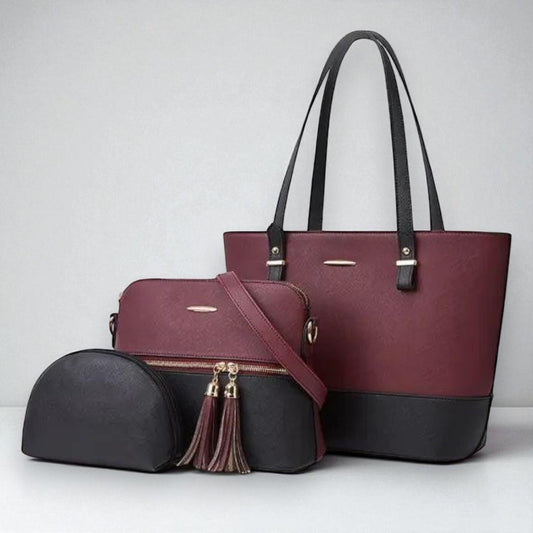 Dual-Tone Handbag Set – Versatile 2-in-1 Combo