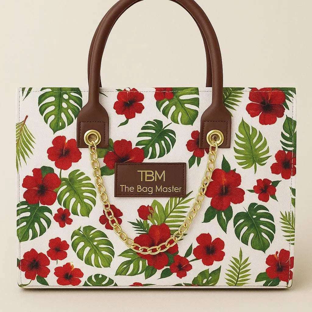 Canvas Printed Tote Handbag